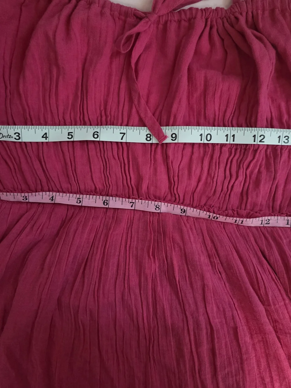 Free People Strapless Smocked Fuchsia Maxi Dress